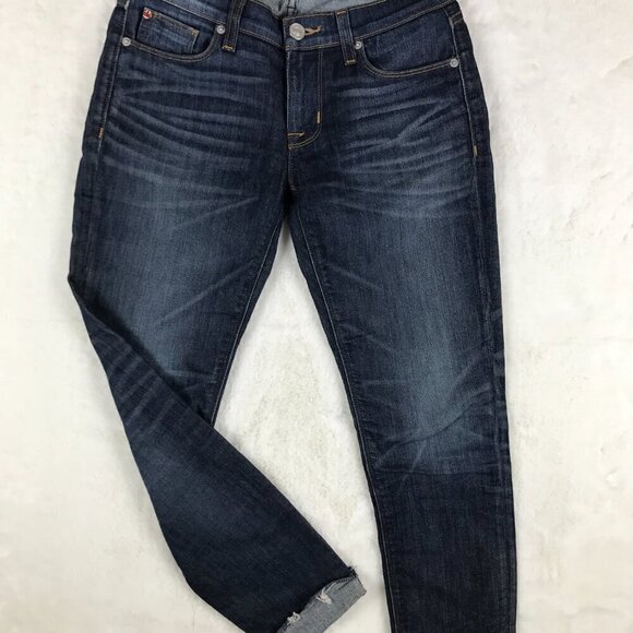 HUDSON JEANS Krista Ankle Super Skinny Jeans with Raw Hem 26 - Picture 10 of 11